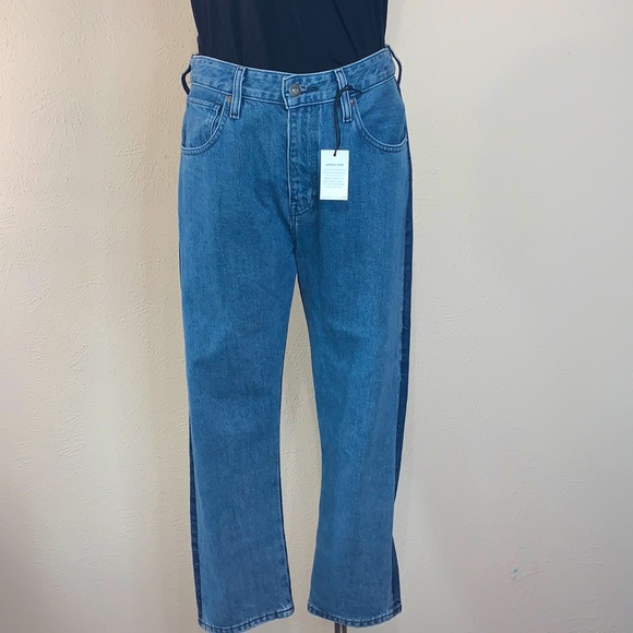 Levi’s Made & Crafted East to West Two-Tone Slim Crop Jeans Size 31 - Picture 4 of 15